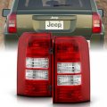 Acanii For 2008-2017 Jeep Patriot Factory Oe Style Red Clear Tail Lights Brake Lamps Pair Set Driver Passenger Side