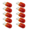 Xspeedonline 10pcs 7440 T20 Amber Tail Signal Brake Light Bulb Lamp With 3500k Color Temperature 12v 