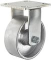 Rwm Casters 65 Series Plate Caster Rigid Kingpinless Cast Iron Wheel Roller Bearing 1000 Lbs Capacity 5 Dia 2 Width 6-1 Mount 
