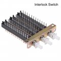 Uxcell Interlock Push Button Switch Piano Type 8pdt 24 Pin 3 Row