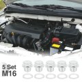 5 Sets M16x1 5mm Engine Oil Pan Bolt Drain Plug Thread Repair With Gasket For Car