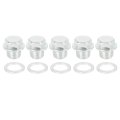 5 Sets M16x1 5mm Engine Oil Pan Bolt Drain Plug Thread Repair With Gasket For Car