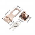Uxcell Keyed Hasp Lock 80mm Twist Knob Locking For Door Cabinet Different Red Copper Tone