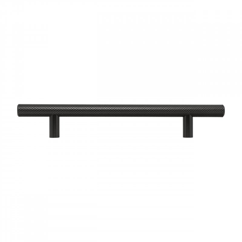 Hamilton Bowes The Criosso Collection Pull 128mm Center To 5 Matte Flat Black Knurled Bar Euro Modern Elegent Sophisticated
