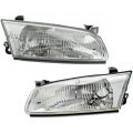 Headlight Assemblies Pair For 1997 1999 Toyota Camry Driver And Passenger Side Clear Lens Halogen To2502117 To2503117 81150 