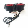 Smt-universal Cat Eye Custom Tail Brake License Plate Light Black Red B00y43on98