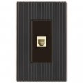Amerelle Mies Screwless Aged Bronze Cast 1 Phone Jack Wallplate 