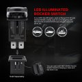 Mictuning Ls083001-hf Laser Roof Led Light Bar On-off Rocker Switch With Jumper Wire 5 Pin 20 Amp 12v Lights Blue