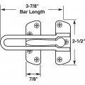 Defender Security U 9900 Swing Bar Lock For Hinged Swing-in Doors A Secondary Door And Home 3-7 8a Length Diecast Zinc