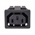 A C13 Panel Mount Plug Adapter 250v Ac 10a 3 Pins Iec Inlet Module Power Socket Straight 