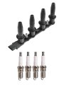 Ena Set Of 4 Platinum Spark Plugs And 1 Ignition Coil Pack For Chevrolet Saturn 2006 2007 Astra 8l 2009 L4 