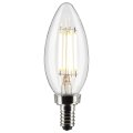 Satco S212 4w B11 Led Filament Lamp Dimmable 5000k Natural Light 350 Lumens Clear Candelabra Base 120v Wet Location Rated For 