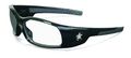 Mcr Safety Sr110 Swagger Brash Look Polycarbonate Dual Lens Glasses With Polished Black Frame And Clear 