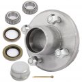 Aintier Wheel Bearing Assembly Fit Boat Trailer Galvanized Hub Axle Kit 4 On Bolt Circle 2000lb Lug Greased Bearings L44649