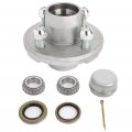 Aintier Wheel Bearing Assembly Fit Boat Trailer Galvanized Hub Axle Kit 4 On Bolt Circle 2000lb Lug Greased Bearings L44649
