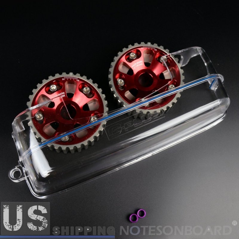 Clear Cam Gear Timing Belt Cover Pulley For Toyota Supra 2jzgte Jza80 2jz Jza70 Polycarbonate Material
