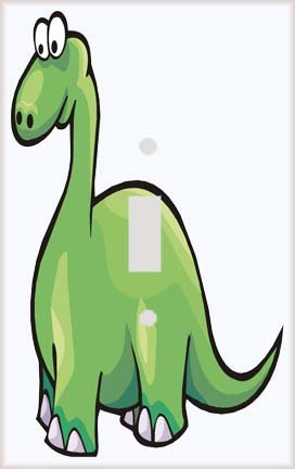 Little Green Dinosaur Decorative Switchplate Cover