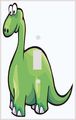 Little Green Dinosaur Decorative Switchplate Cover 