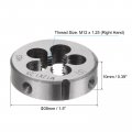 Uxcell Round Threading Dies Metric M12 X 1 25 Thread Right Hand High Speed Steel Hss Screw Cutting Die Repair Tool