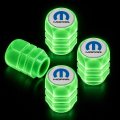 Official Mopar White Green Glow In The Dark Tire Valve Caps Set Of 4 Universal Fit For Cars Trucks And Suvs 0 6 X 75