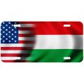 Aluminum License Plate Flag Of Hungary Hungarian Waves Usa 