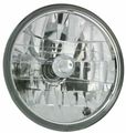 Adjure T70200 Three Lines On Clear Lens 7 Diamond Cut 3k Motorcycle Headlight With H4 Bulb 