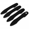 Set Of 4 Black Front Rear Left Right Exterior Door Handle Covers Without Smart Keyholes 