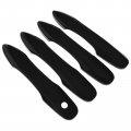 Set Of 4 Black Front Rear Left Right Exterior Door Handle Covers Without Smart Keyholes