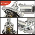 A-premium Engine Coolant Thermostat And Housing Assembly 8cyl 4 3l 5 3 6 2l Compatible With Chevy Gmc Cadillac Vehicles