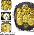 Zbyzf 5 Inch 50w Amber Yellow Led Work Light Bar Side Shooter Off Road Driving Spot Flood Combo Lamp Ip67 Waterproof Fog Lights