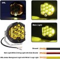 Zbyzf 5 Inch 50w Amber Yellow Led Work Light Bar Side Shooter Off Road Driving Spot Flood Combo Lamp Ip67 Waterproof Fog Lights