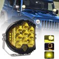 Zbyzf 5 Inch 50w Amber Yellow Led Work Light Bar Side Shooter Off Road Driving Spot Flood Combo Lamp Ip67 Waterproof Fog Lights