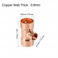 Uxcell 7 8-inch X 1 2-inch Copper Reducing Tee Pressure Pipe Fitting Conector For Plumbing Supply And Refrigeration 2pcs