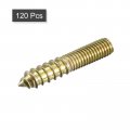 Uxcell M8x40mm Hanger Bolts 120pcs Double Ended Thread Dowel Screws For Wood Furniture Connecting
