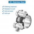 Uxcell 4pcs T-bolt Hose Clamp Working Range 20-22mm 201 Stainless Steel Intake Intercooler Clamps Adjustable Tube For Tubes