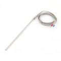 K Type Thermocouple Sensor High Temperature 0 To 400 Degrees Stainless Steel Probe 8in Length And 10ft Cable With Metal Shield 