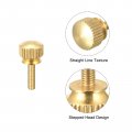 Uxcell 4pcs Knurled Thumb Screws M3x10mm Brass Shoulder Bolts Stepped Grip Knobs Fasteners For Pc Electronic Mechanical