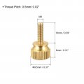 Uxcell 4pcs Knurled Thumb Screws M3x10mm Brass Shoulder Bolts Stepped Grip Knobs Fasteners For Pc Electronic Mechanical