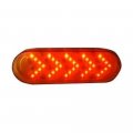 Fortpro 6 Amber Oval Tail Turn Sequential Arrow Led Light With 35 Leds And Lens F235293 