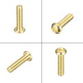 Brass Machine Screws M3x12mm Phillips Pan Head Fastener Bolts For Furniture Office Equipment Electronics 60pcs 