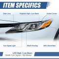 Auto Dynasty Led Projector Headlight Lamp Compatible With Toyota Camry L Le Se North American Built 2018-2022 Driver Left Side