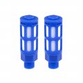Uxcella Plastic Pneumatic Muffler Exhaust Air Line Silencer Bigger 1 4 Pt Blue 3pcs