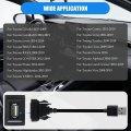 Car Dash Usb Port Charger For Toyota Prado 2012 2019 Male To Female Power Socket Adapter Ios And Android Black 34 X 23 Mm
