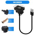 Car Dash Usb Port Charger For Toyota Prado 2012 2019 Male To Female Power Socket Adapter Ios And Android Black 34 X 23 Mm