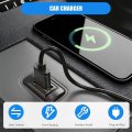Car Dash Usb Port Charger For Toyota Prado 2012 2019 Male To Female Power Socket Adapter Ios And Android Black 34 X 23 Mm