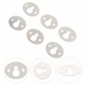 Tehaux 15pcs Professional Shelf Type Round Hanging Frames Oval Silver Rivet Metal Photo Frame Hanger Shape Hangers Mirror For