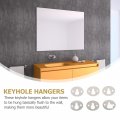 Tehaux 15pcs Professional Shelf Type Round Hanging Frames Oval Silver Rivet Metal Photo Frame Hanger Shape Hangers Mirror For