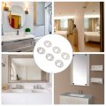 Tehaux 15pcs Professional Shelf Type Round Hanging Frames Oval Silver Rivet Metal Photo Frame Hanger Shape Hangers Mirror For