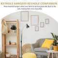 Tehaux 15pcs Professional Shelf Type Round Hanging Frames Oval Silver Rivet Metal Photo Frame Hanger Shape Hangers Mirror For