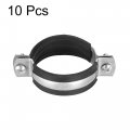 Adjustable Pipe Bracket Clamp 2 50mm Wall Ceiling Mount Iron Strap Support 10pcs